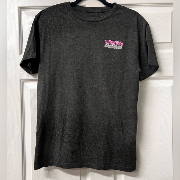Costa Other - Men’s Costa Dark Gray and Pink Short Sleeve T-Shirt